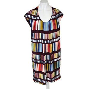 Anthropologie Maeve Au Revoir Bookshelf  Library Shift Dress Size 6